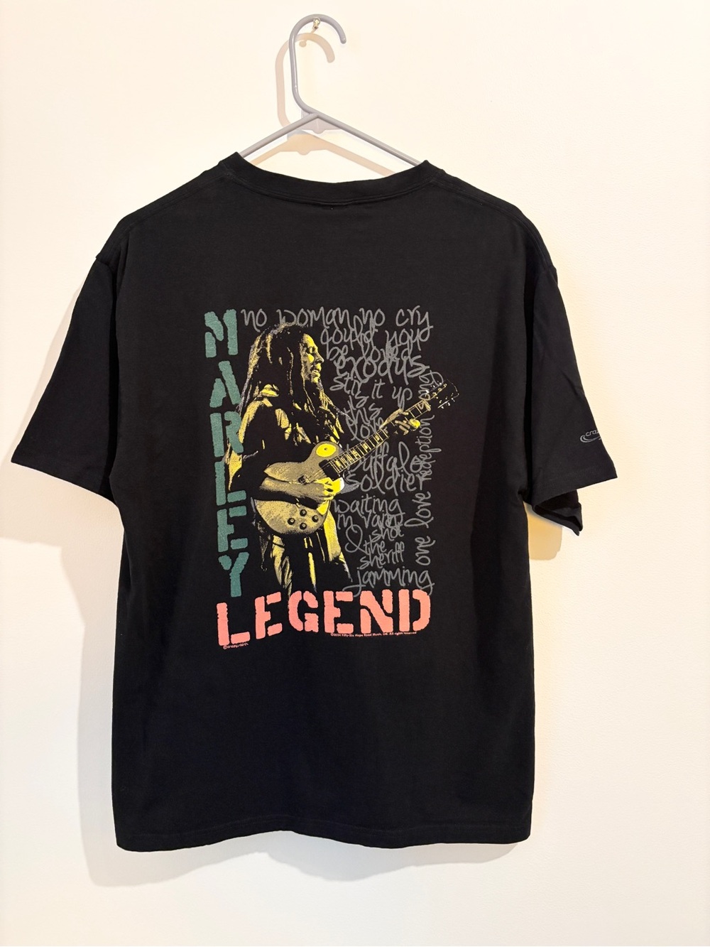 Bob Marley Legend Black Graphic Short Sleeve T-Shirt